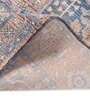 Blue Traditional Polyester 4 ft X 6 ft Machine Made Carpet