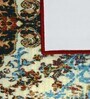 Blue Traditional Polyester 5 ft x 2 ft Machine Made Runner
