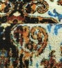 Blue Traditional Polyester 5 ft x 2 ft Machine Made Runner