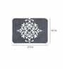 Blue Traditional Polyester 28x20 Inches AntiSkid Bath Mat
