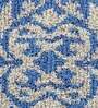 Blue & White Traditional Polyester 24x16 Inches AntiSkid Bath Mat