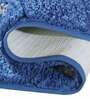 Blue & White Traditional Polyester 24x16 Inches AntiSkid Bath Mat