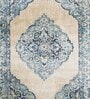 Blue Traditional Polypropylene 3 ft x 5 ft Machine Made Carpet