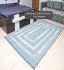 Blue Traditional Wool Hand Woven Carpet