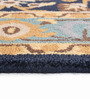 Blue Traditional Wool 6 ft x 9 ft Hand Tufted Carpet