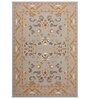 Blue Traditional Wool 6 ft x 9 ft Hand Tufted Carpet