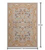 Blue Traditional Wool 6 ft x 9 ft Hand Tufted Carpet