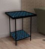 Blue Triangle Designer Metal End Table