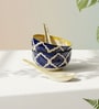 Blue Umrao Ceramic Bowl Set of 2(300ml Each)