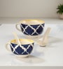 Blue Umrao Ceramic Soup Bowl Set of 2(300ml Each)
