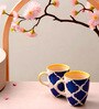 Blue Umrao Coffee Mug Set of 6 (275 ML Each) Microwave Safe Coffee Mugs