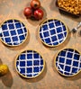 Blue Umrao Quarter Ceramic Plates Sets of 4 dinnerware Sets Plates