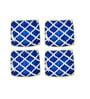 Blue Umrao Quarter Ceramic Plates Sets of 4 dinnerware Sets Plates