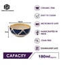 Blue Umrao Small Ceramic Bowl Set of 6(180ml Each)
