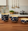 Blue Umrao Small Ceramic Bowl Set of 6(180ml Each)