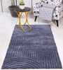Blue Uval Modern Pile 5X7 Ft Carpet