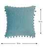 Blue Velvet Abstract 16X16 Inches Cushion Covers (Pack of 5)