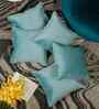 Blue Velvet Abstract 16X16 Inches Cushion Covers (Pack of 5)