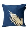 Blue Floral Velvet 16 x 16 Inch Cushion Covers (Set of 2)