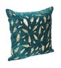 Blue Velvet Floral 16x16 inches Cushion Covers (Pack of 2)