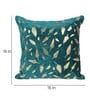 Blue Velvet Floral 16x16 inches Cushion Covers (Pack of 2)