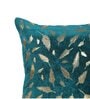 Blue Velvet Floral 16x16 inches Cushion Covers (Pack of 2)