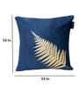 Blue Floral Velvet 16 x 16 Inches Cushion Cover (Set of 5)