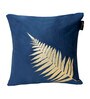 Blue Floral Velvet 16 x 16 Inches Cushion Cover (Set of 5)