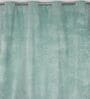 Blue Velvet Abstract 7 Foot Ring Top Door Curtains Set Of 2