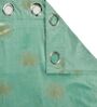 Blue Velvet Abstract 9 Foot Ring Top Door Curtains Set Of 2