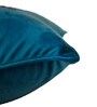 Blue Floral Poly Canvas 16 x 16 Inch Cushion Cover