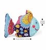 Blue Velvet Fish Shaped Cushion