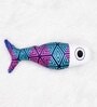 Blue Velvet Fish Shaped Cushion