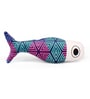 Blue Velvet Fish Shaped Cushion
