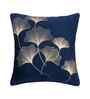 Blue Velvet Floral 12X12 Inches Cushion Covers (Pack of 5)