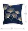Blue Velvet Floral 12X12 Inches Cushion Covers (Pack of 5)