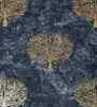 Blue Velvet Floral 16X16 Inches Cushion Covers (2Pcs)