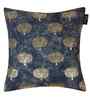 Blue Velvet Floral 16X16 Inches Cushion Covers (2Pcs)
