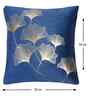 Blue Velvet Floral 16X16 Inches Cushion Covers (Pack of 2)