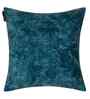 Blue Velvet Floral 16X16 Inches Cushion Covers (Pack of 2)