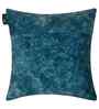 Blue Velvet Floral 16X16 Inches Cushion Covers (Pack of 2)