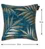 Blue Velvet Floral 16X16 Inches Cushion Covers (5Pcs)