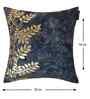 Blue Velvet Floral 16X16 Inches Cushion Covers (5Pcs)