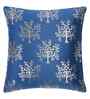 Blue Velvet Floral 16X16 Inches Cushion Covers (Pack of 5)
