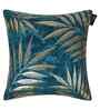 Blue Velvet Floral 16X16 Inches Cushion Covers (5Pcs)