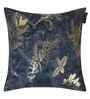 Blue Velvet Floral 16X16 Inches Cushion Covers (5Pcs)