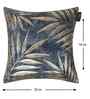 Blue Velvet Floral 16X16 Inches Cushion Covers (5Pcs)