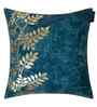 Blue Velvet Floral 16X16 Inches Cushion Covers (5Pcs)
