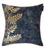 Blue Velvet Floral 16X16 Inches Cushion Covers (5Pcs)