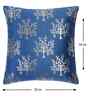 Blue Velvet Floral 16X16 Inches Cushion Covers (Pack of 5)